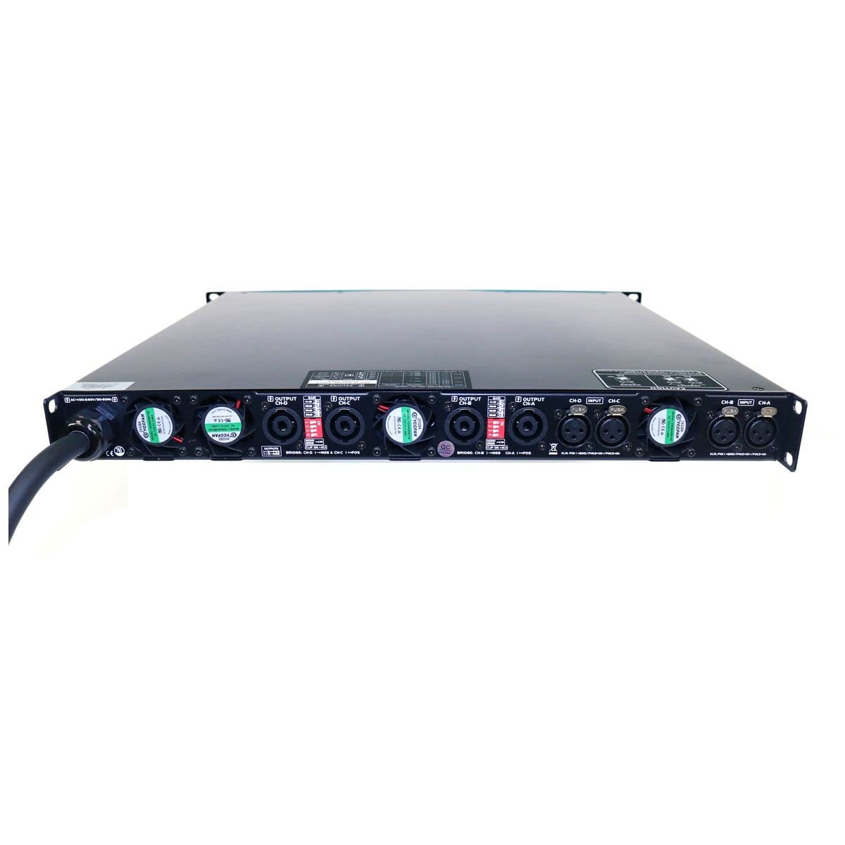 ANTAKIPRO AP-410 Professional High Power Audio Class-D Power Amplifier 4 x 2890 Watts @ 2 Ohms Per Channel with Dual Digital Signal LEDs 1 U Rack Mount
