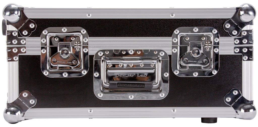 Optimum CD Fly Drive Case Industrial Strength Latches And Rubber Feet Dual Anchor Rivets Low Profile Wheels Easy Locking Fit Including Tongue Dual Anchor Rivets DEEJAY LED TBHCD100EHW
