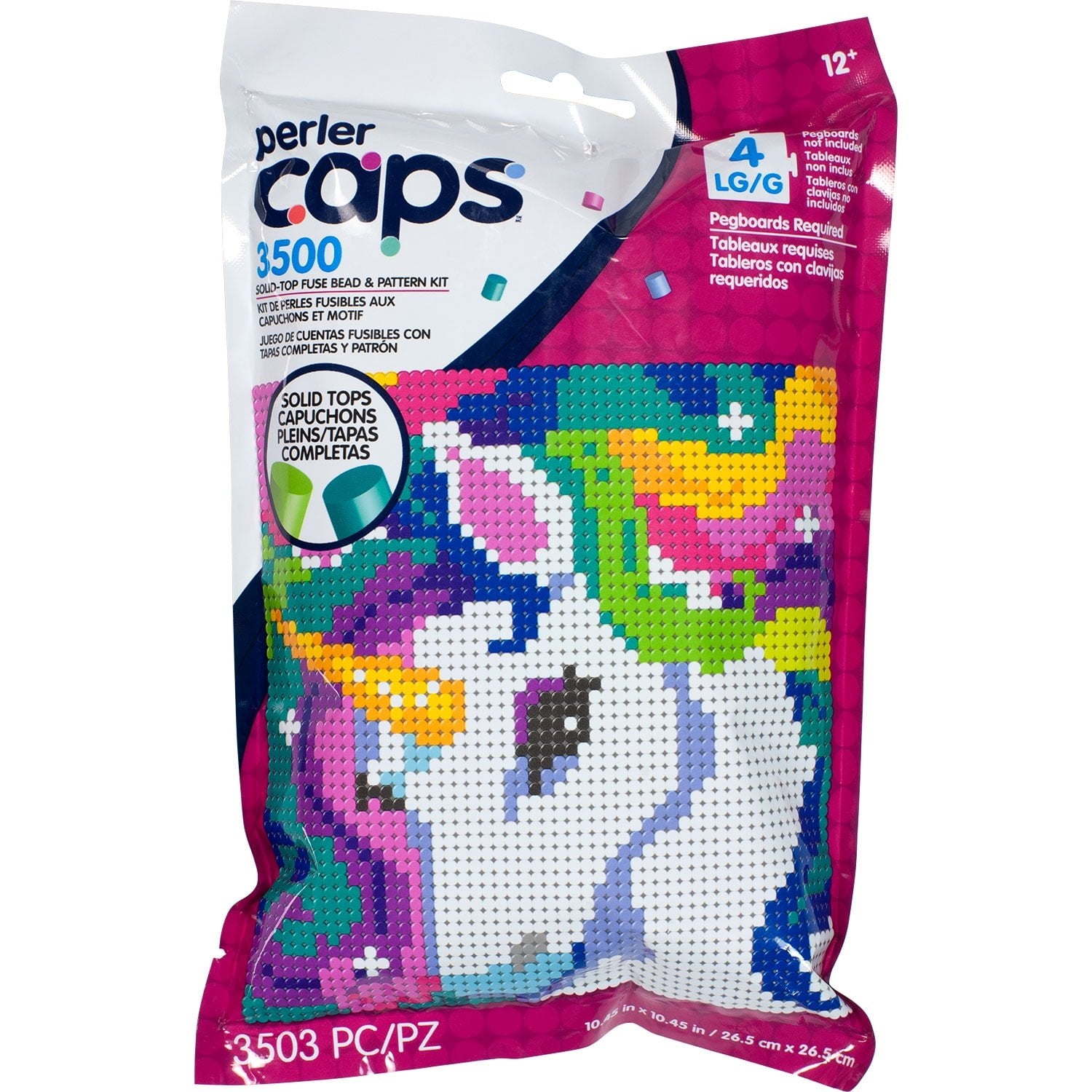 perler Caps Fuse Beads and Pattern Kit - Unicorn, Ages 12 and Up, 3503 Pcs