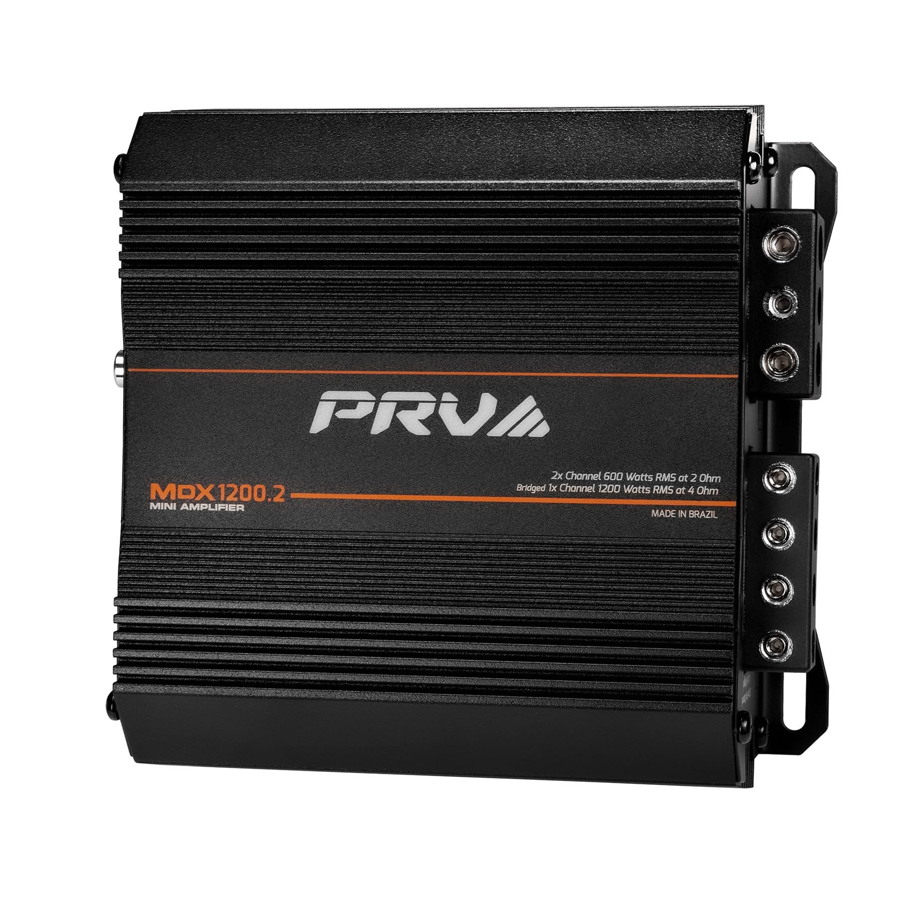 PRV Audio MDX1200.2 2 Ohm Mini 2 Channel Car Audio Amplifier 2X 600 Watts RMS at 2 Ohm - Bridged 1CH 1200 Watt at 4 Ohm for Powersports, Motorcycles, ATV, for High Power Stereo Speaker Systems