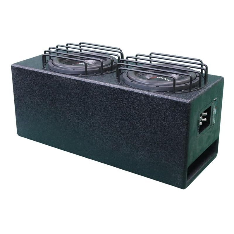 DEEJAY LED BANDIT2X10 Despacito Dual Two 10-inch Subwoofers in A Box Cabinet 1500 Wrms 3000 Watts Peak with Grill Guard and Two Voice Coils 2 ohms Each