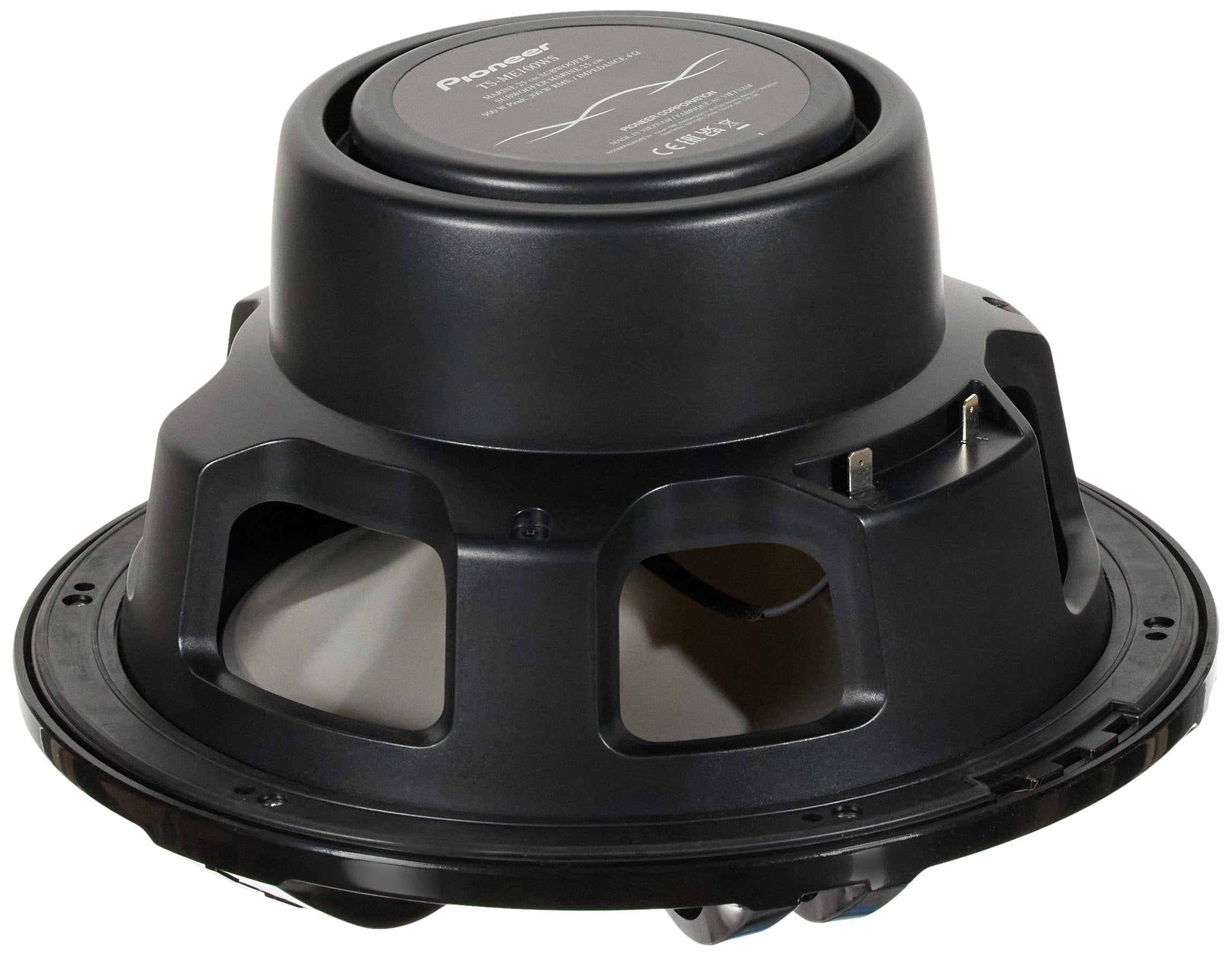 PIONEER CAR TSME100WS Single 10 inch 900 Watt Max Power, IPX7 Rated, Sports Grille Design - Marine Subwoofer White and Black Sports Grilles Included