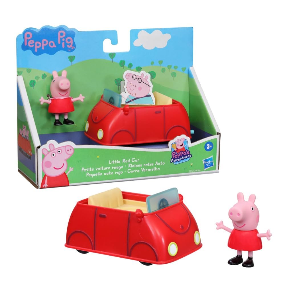 Peppa Pig Peppa's Adventures Little Red Car Toy Includes 3-inch Figure, Inspired by The TV Show, for Preschoolers Ages 3 and Up