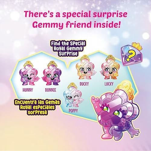 Pinky Promise Gemmy Friends Pretend Play Pack with 8 Surprise Characters — Create Your Own Princess Jewelry Toy — 80 Different Gems to Collect and Wear — Gift Kids and Girls for Ages 4, 5, 6, or 7