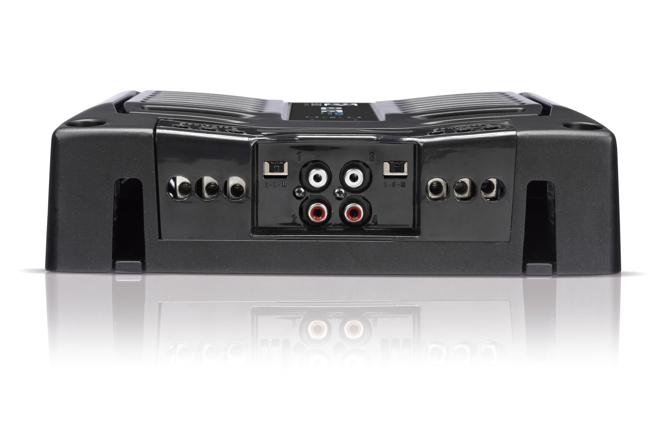 BANDA Audioparts ELITE1200.41OHM 4-Channel Vehicle Audio Amplifier 4 x 300 Wrms 1-Ohm Car Amp D Class High-Powered Mono Amplifier Subsonic Low Pass Filter Stable LED Indicators Sound - 1200.41OHM