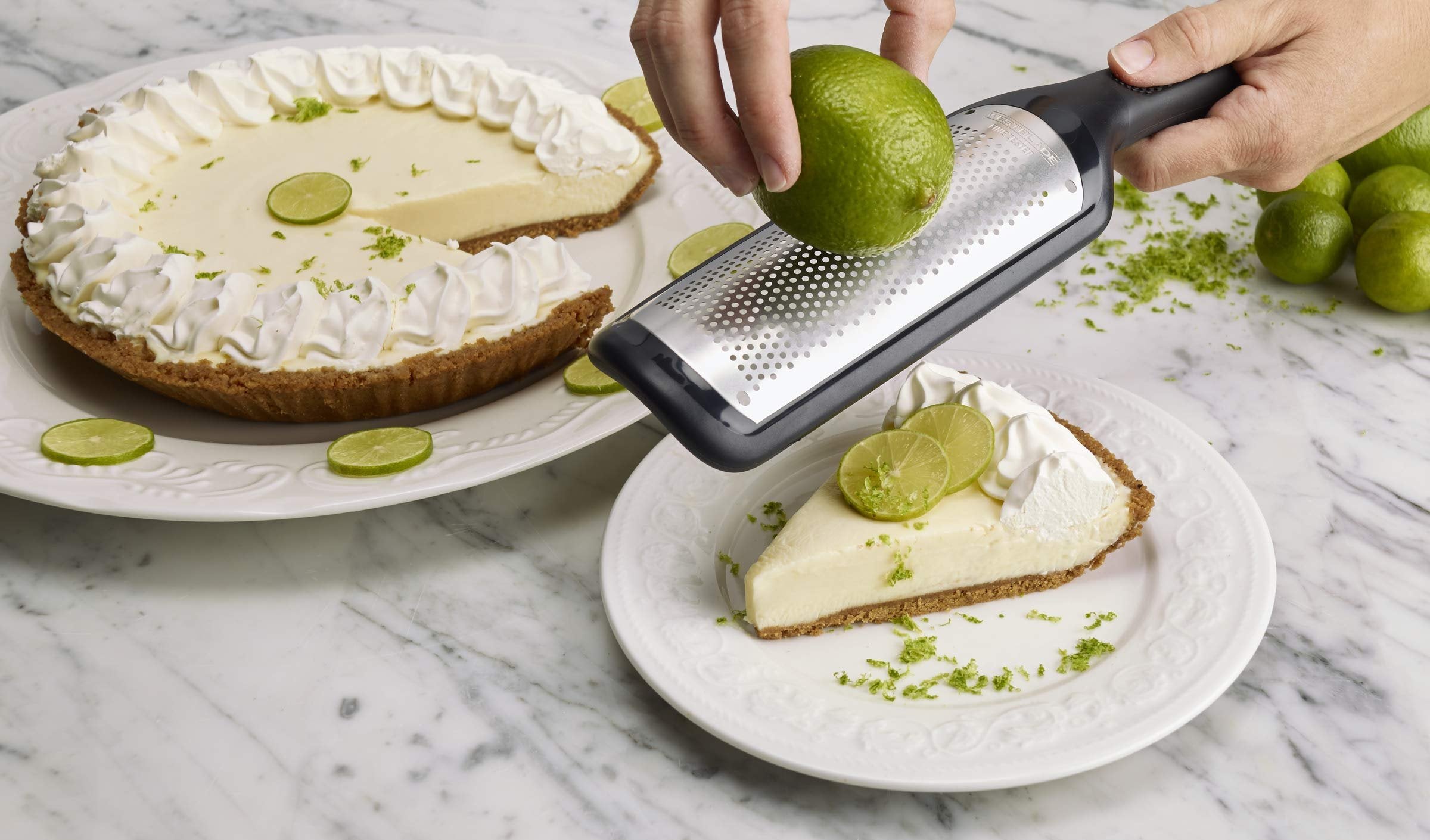 Sabatier West Blade Bi-Directional Handheld Manual Stainless Steel Citrus Zester with Patented Grating Technology, 12-Inch, Black