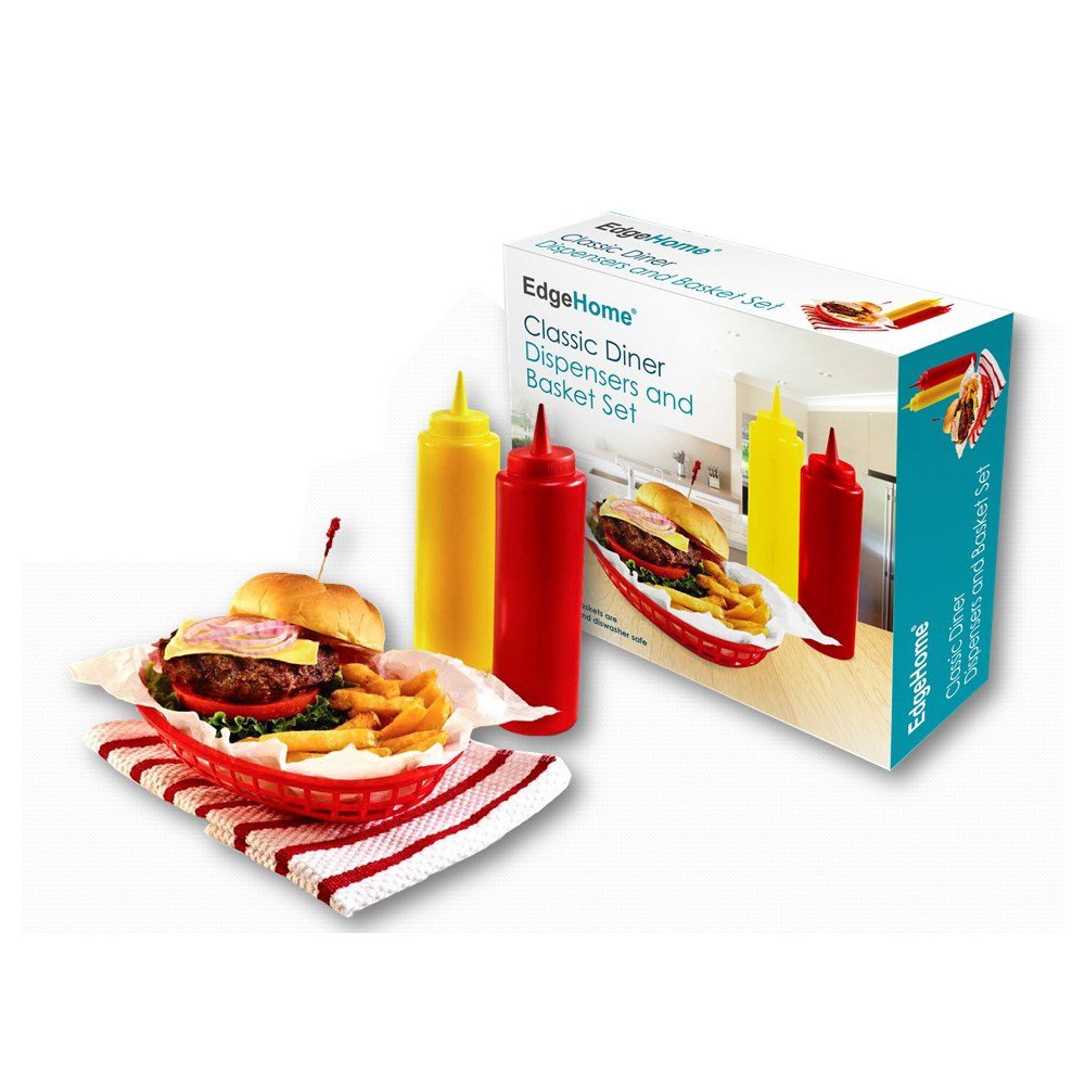 CLASSIC DINER SET 4X BASKET + 4X TISSUE