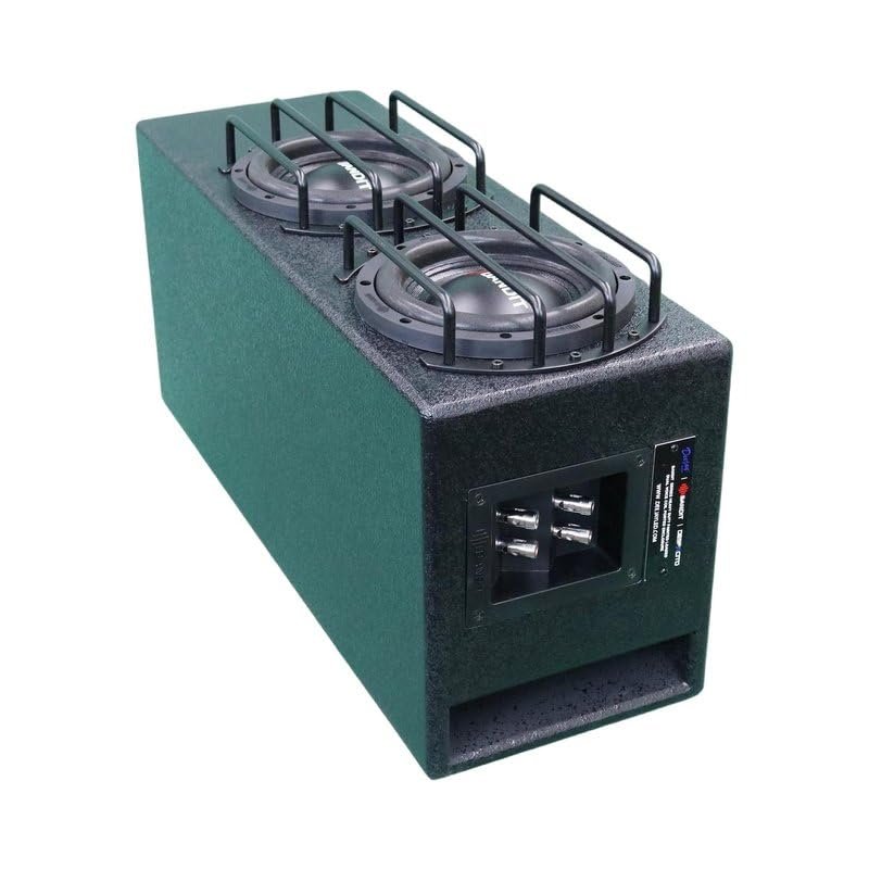 DEEJAY LED BANDIT2X6.5 Despacito Dual Two 6.5-inch Subwoofers in A Box Cabinet 800 Wrms 1600 Watts Peak with Grill Guard and Two Voice Coils 2 ohms Each