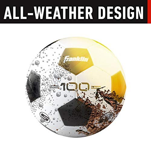 Franklin Sports Soccer Balls - Size 5 F-100 Soccer Balls - Adult Soccer Ball , White/Black