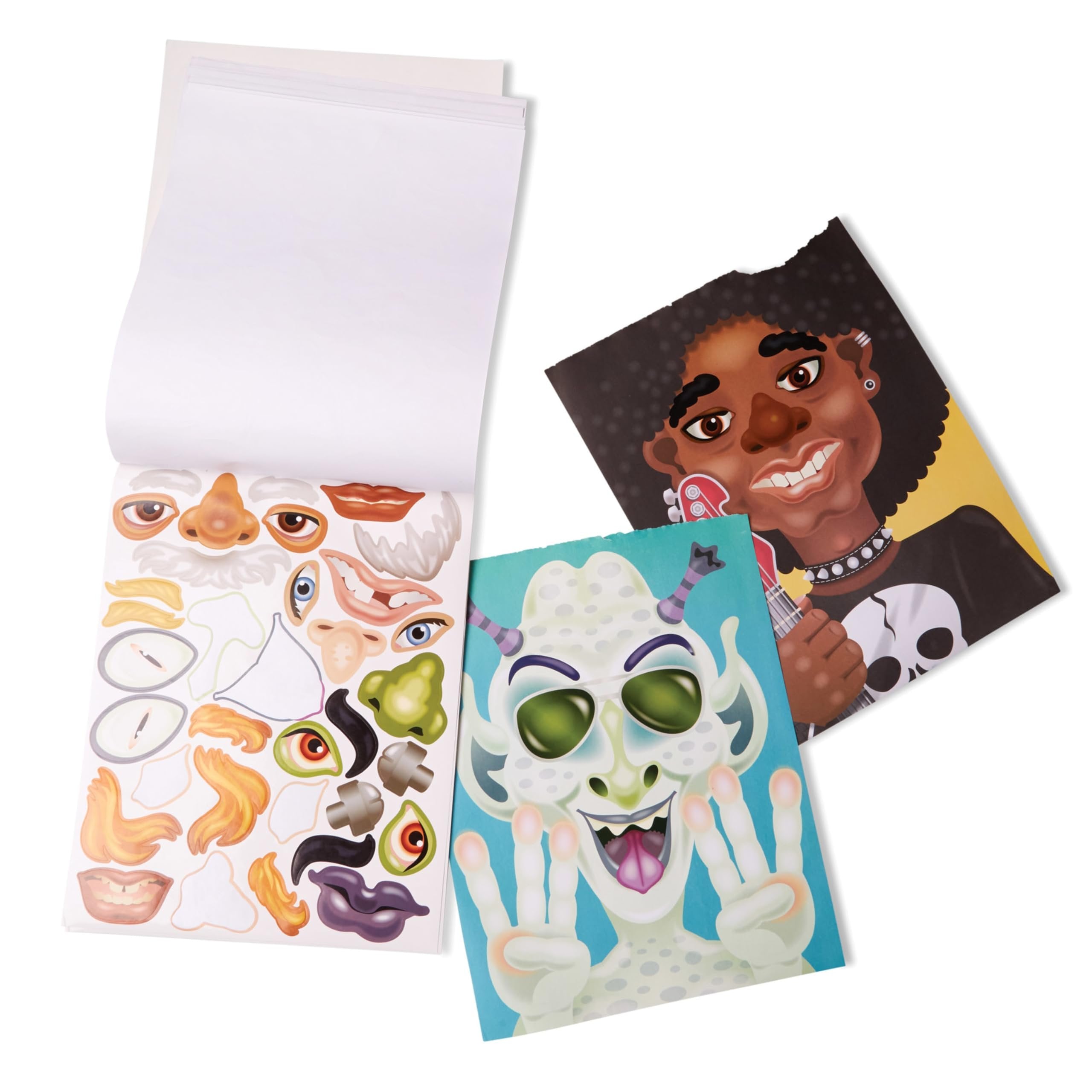 Melissa & Doug Make-a-Face Sticker Pad - Crazy Characters, 20 Faces, 5 Sticker Sheets