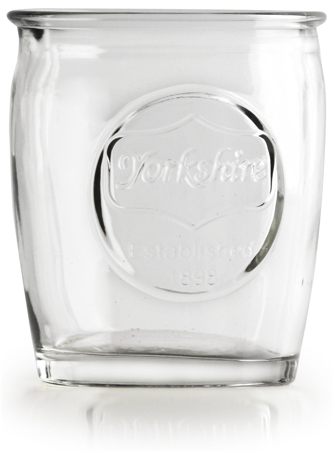 Circleware Yorkshire Whiskey Glass Drinking Glasses Set, 14 Ounce, Set of 4 Double Old Fashioned Clear Heavy Base Scotch Glass Cups