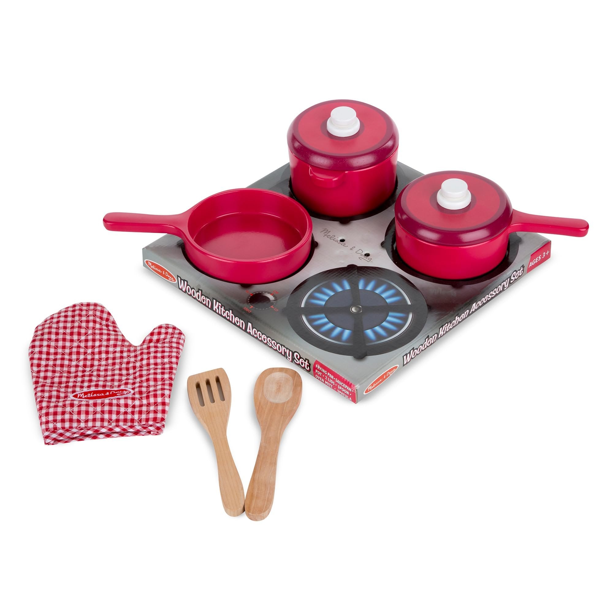 Melissa & Doug Wooden Toy Kitchen Accessory Set Pretend Play Play Food 3+ Gift for Boy or Girl