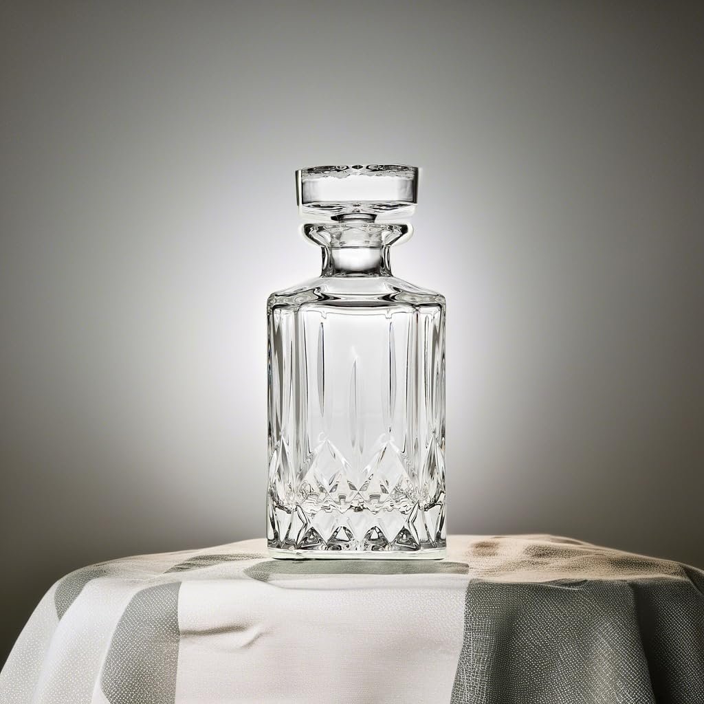 Godinger Silver Art Oxford Crystal Collection Whiskey Decanter With Stopper (650ml)