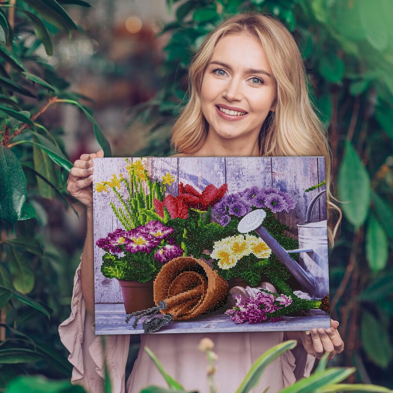 Diamond Art By Leisure Arts DMA Kit 14x16 Advanced Gardening