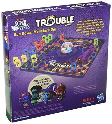 Hasbro Games Trouble: Netflix Super Monsters Edition Board Game for Kids Ages 5+