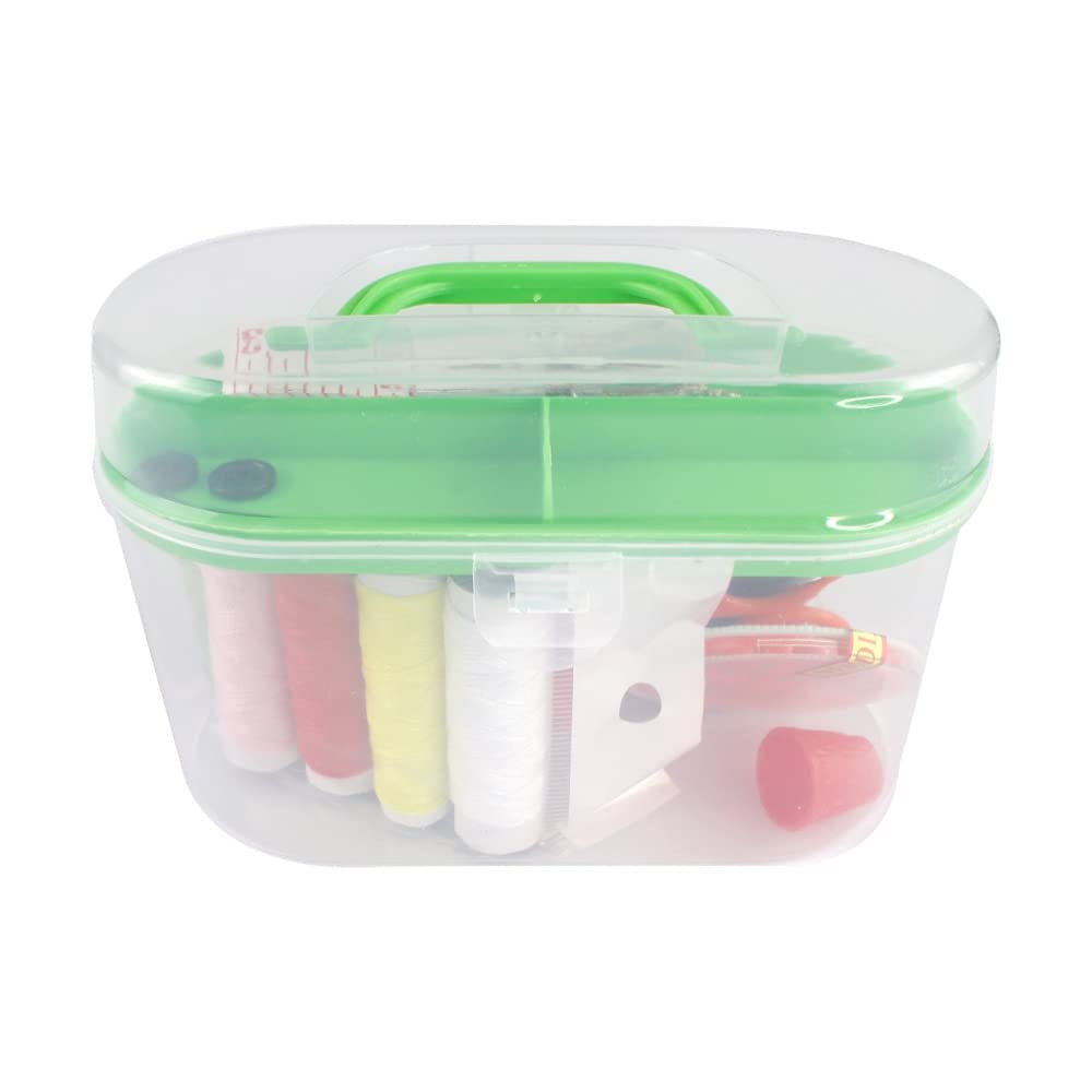 Sewing Kit Gifts for Women, Mom, Traveler, Adults, Beginner, Emergency, Sewing Supplies Accessories with Scissors, Thimble, Thread, Sewing Needles, Tape (Green)