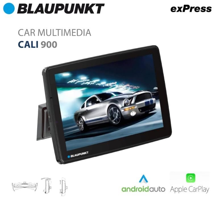 BLAUPUNKT CALI900 Car Multimedia 9-inch QLED 2.5D Touch Screen Panel Quad Core 2.0G Processor Supports Apple CarPlay Android Built-in WiFi Bluetooth DAB+ & Navigation Capabilities