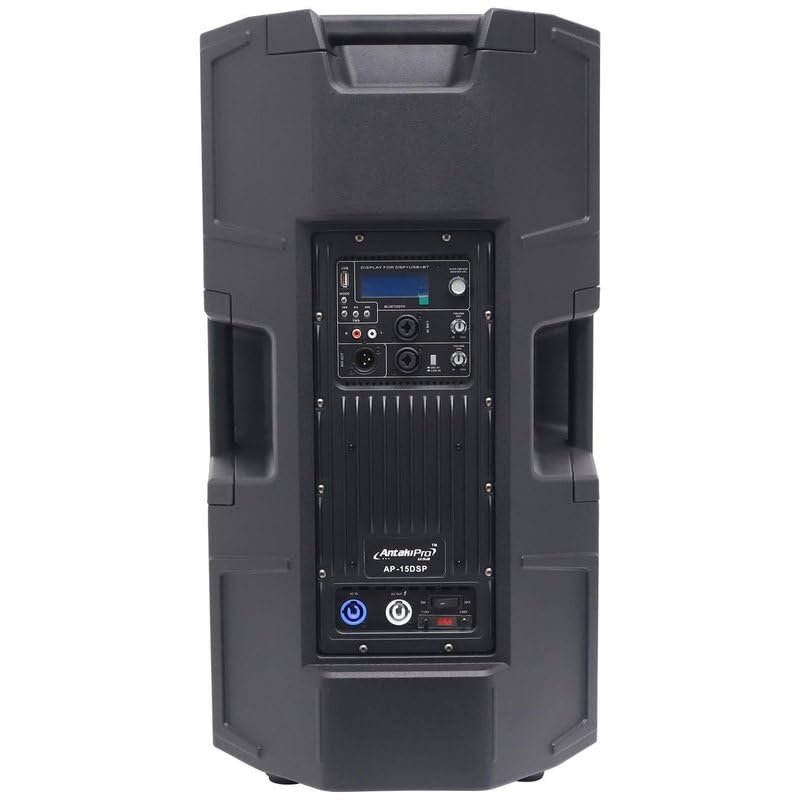ANTAKIPRO AP-15DSP 15-inch Professional Two Way Active Loudspeaker XLR, RCA, USB and Bluetooth Input Capability with DSP Digital Signal Processors