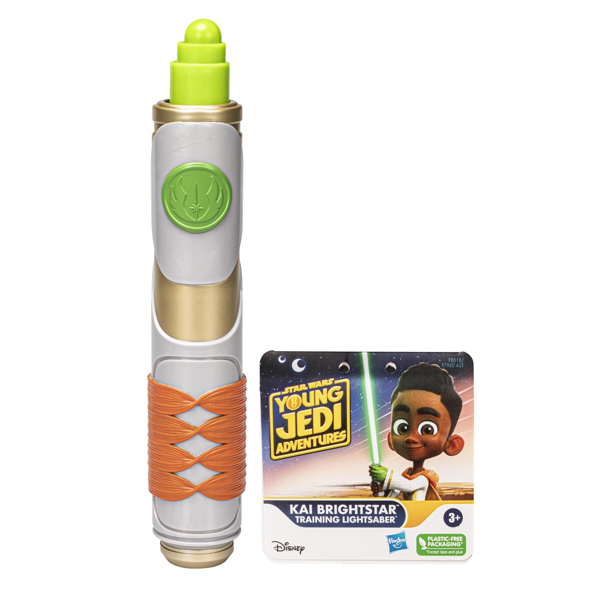 Star Wars: Young Jedi Adventures Kai Brightstar Green Extendable Lightsaber, Toys, Preschool Toys for 3 Year Old Boys & Girls
