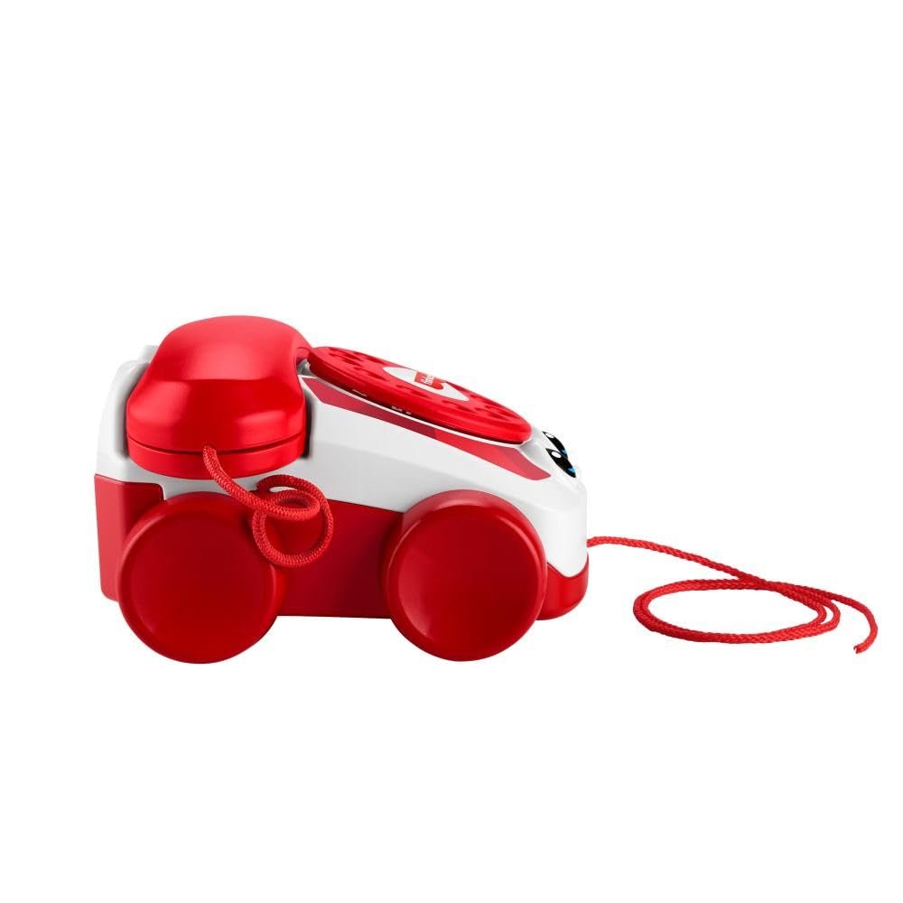 Fisher-Price Baby Toy Red Chatter Telephone, Mattel 80th Anniversary Edition Pull-Along Activity for Infants & Toddlers Ages 1+ Years