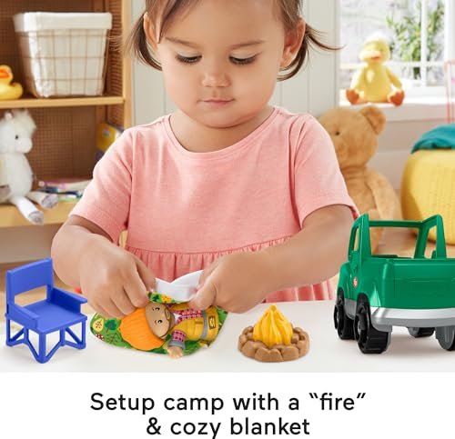 Fisher-Price Little People Toddler Toy Time to Camp 6-Piece Set for Preschool Pretend Play Ages 1+ Years