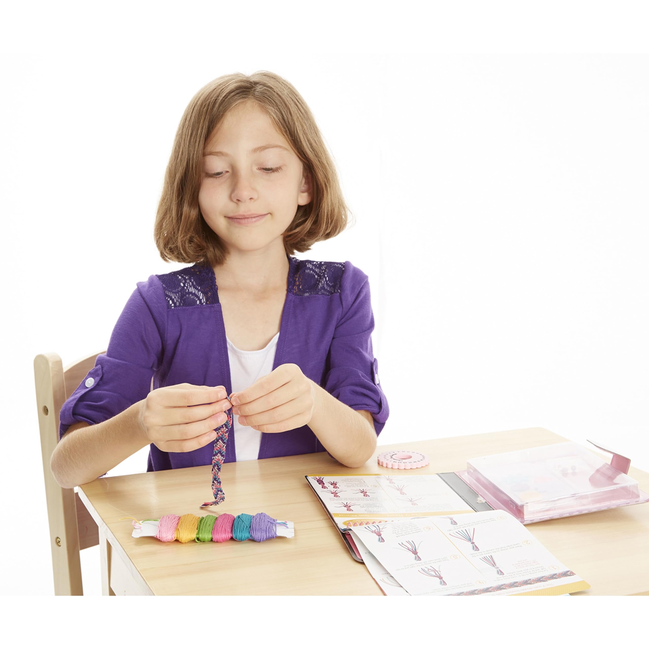 Melissa & Doug On the Go Friendship Bracelet Craft Set (Makes 10+ Bracelets)