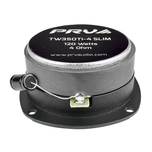 PRV Audio Super Tweeters for Car Audio, 3.5 Inch Bullet Tweeters Pair 240 Watts, PRV Tweeter TW350Ti-4 Slim Titanium Bullet PRO Shallow Tweeters Speakers 4 Ohm - Ultra Slim Easy to Mount Tweeters