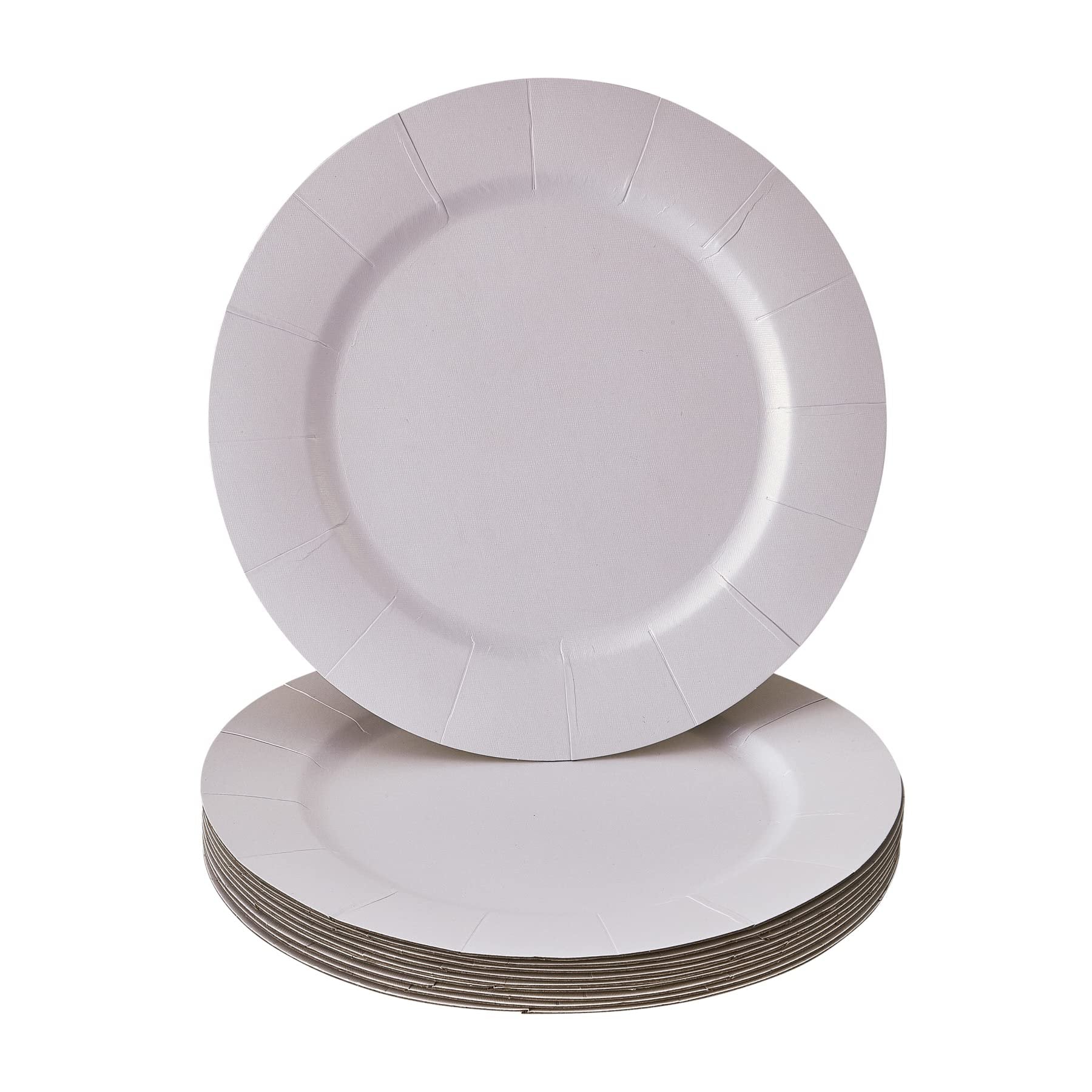 Elegant Disposable Charger Plates For Party - (10 Piece) Heavy Duty Disposable Dinner Set 13”, Fine Dining Charger Dishes For Elegant China Look, Great for Upscaled Wedding, Dining & Servings, White