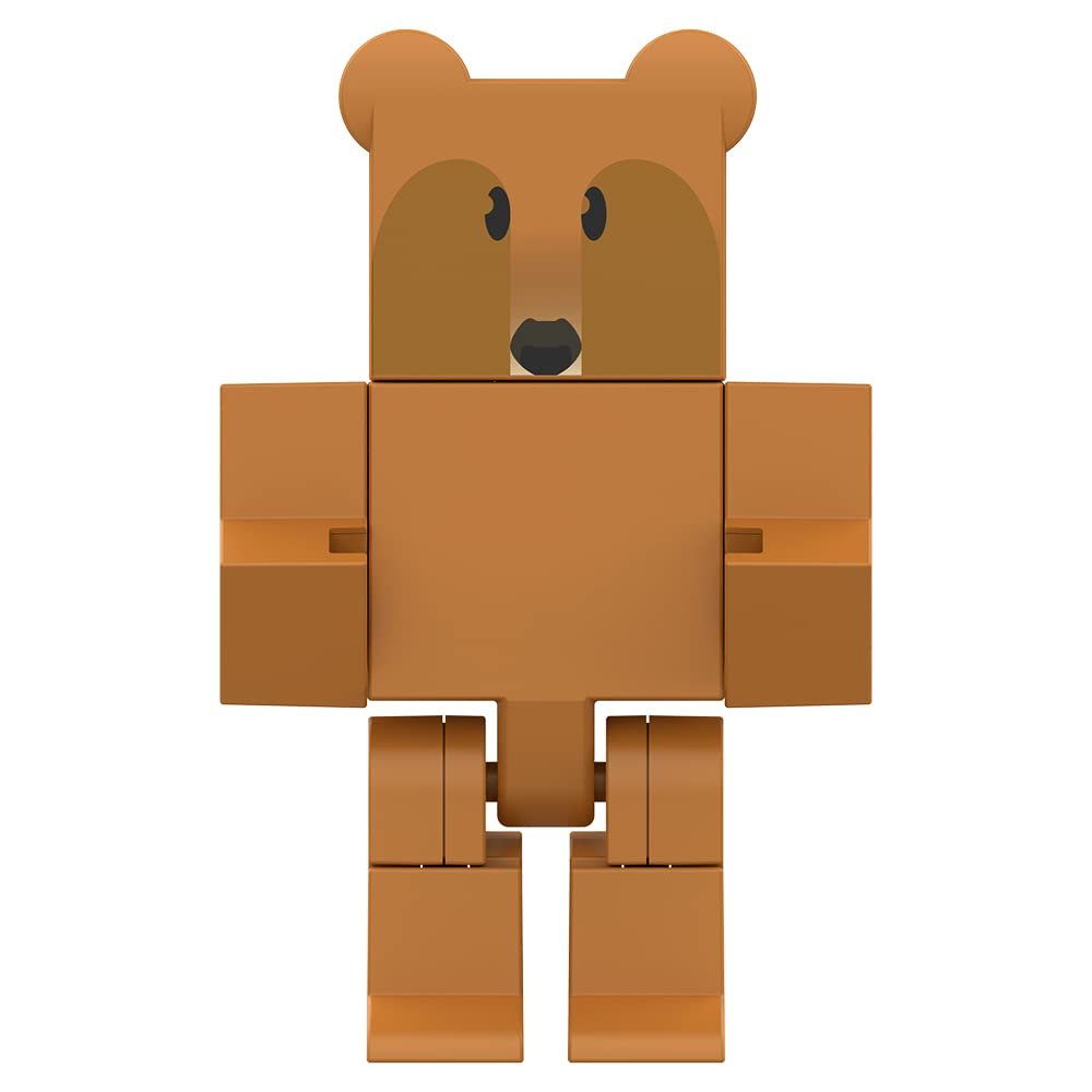 Bee Swarm Simulator – Brown Bear Action Figure Pack w/Mystery Bee & Honeycomb Case (5” Articulated Figure & Bonus Items, Series 1)