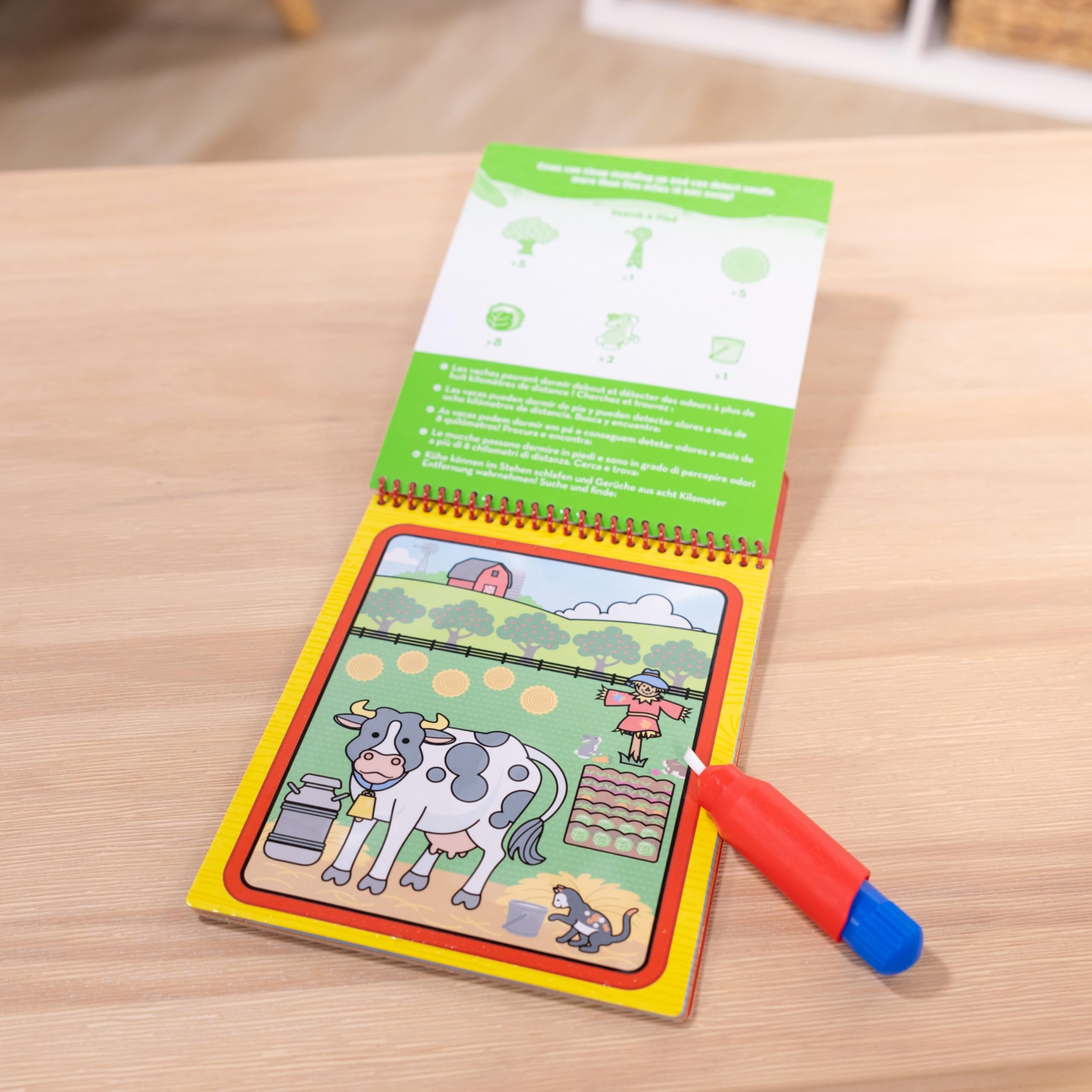 Melissa & Doug Water Wow! Mess Free Coloring Book, Reusable Water-Reveal Activity Pad, On The Farm, Travel Toys, Party Favors, for Toddlers & Kids Ages 3+