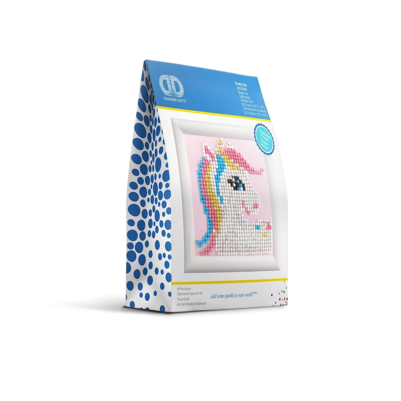 DIAMOND DOTZ Pretty Uni Unicorn Diamond Painting Kits for Adults - Diamond Art Kits a Relaxing Creative Craft Kit with Dotz Gems 4"x4"