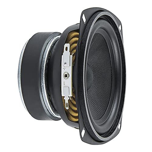 PRV AUDIO 4 Inch Midrange Speaker 4MR60-4, 60 Watts Program Power, 4 Ohm, 30 Watts RMS Power Pro Audio Loudspeaker (Single)