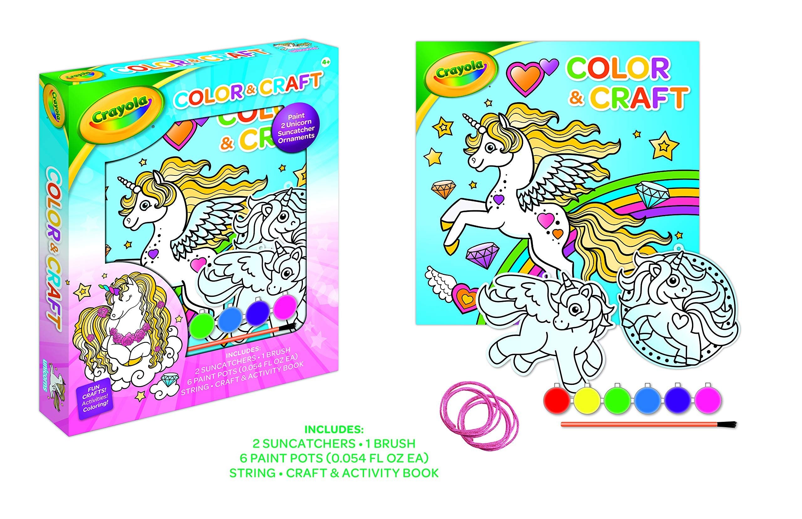 Crayola Color & Craft: Suncatcher Kit-Paint 2 Unicorn Suncatcher Ornaments