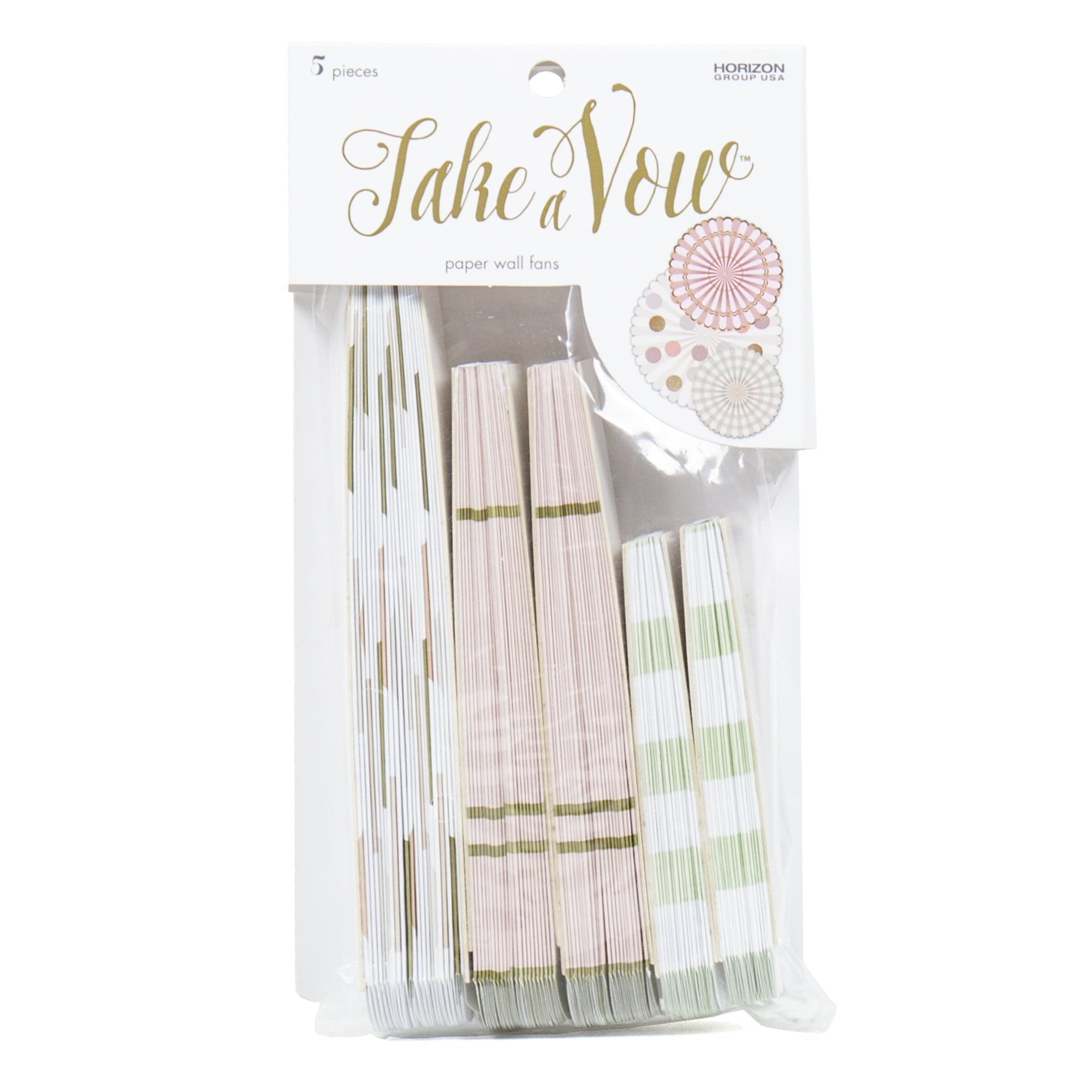 Take a Vow Blush Paper Wall Fans, 1 Each
