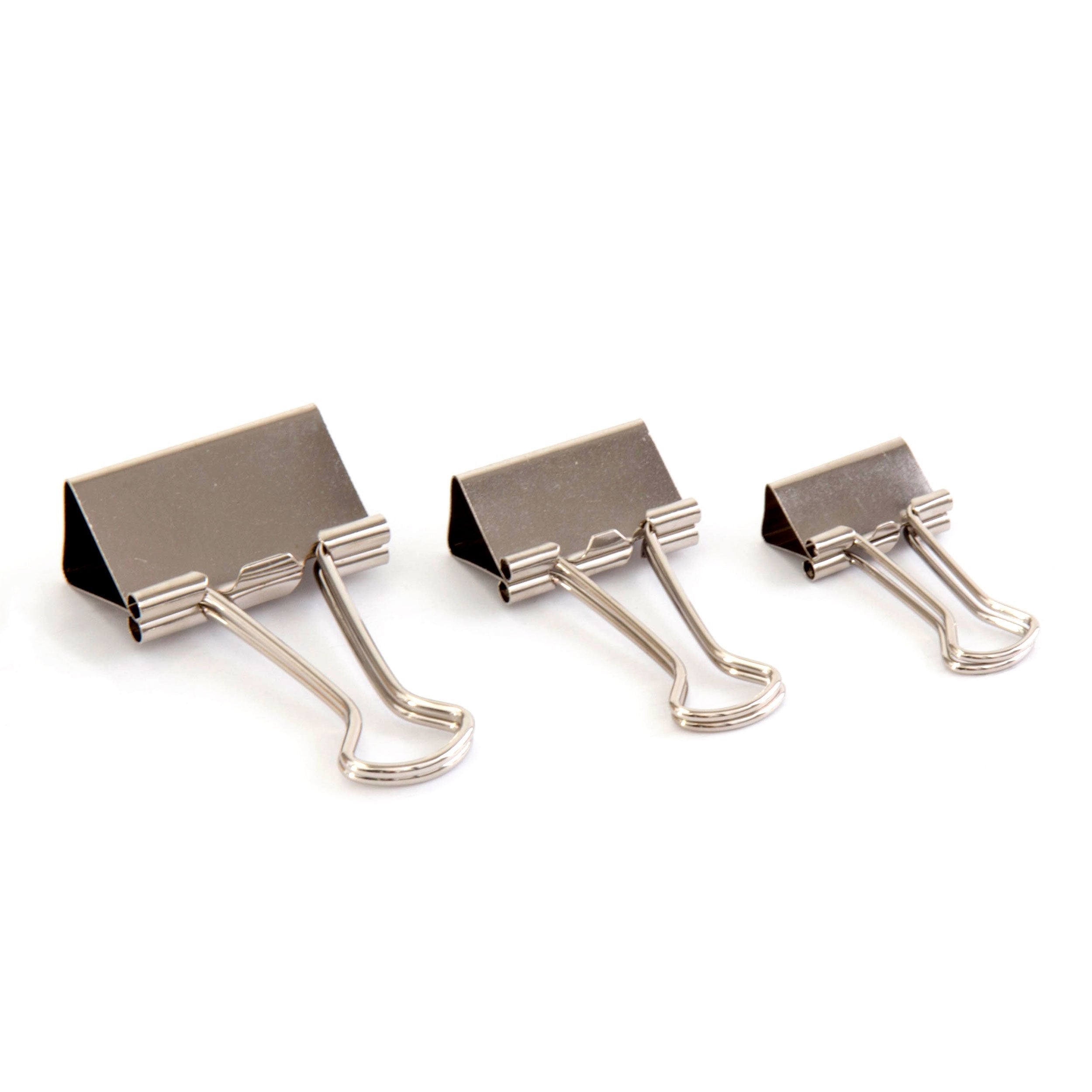 U Brands Binder Clips, Assorted Sizes, Silver Steel, 30-Count