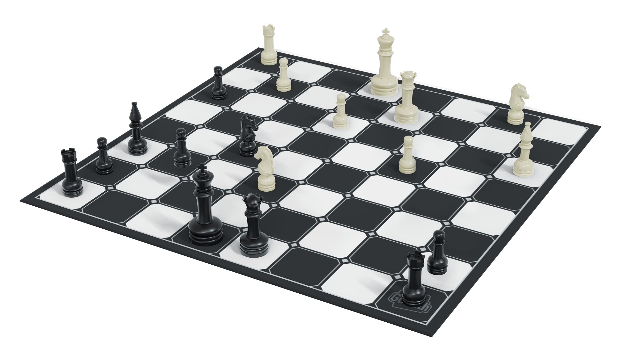 Chess with Folding Board and Full Size Chess Pieces (Amazon Exclusive) by Goliath