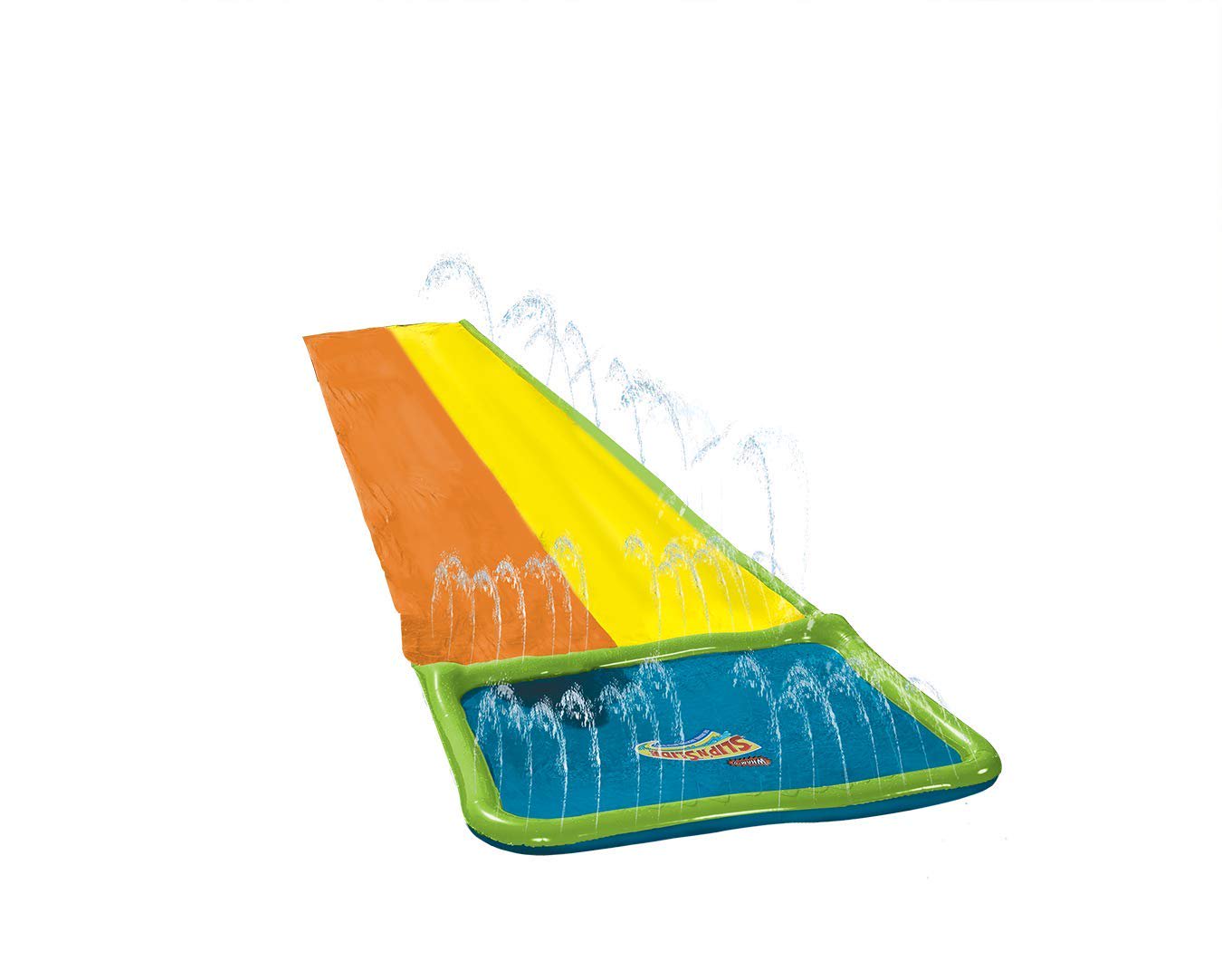 Wham-O Slip N Slide 18ft Lawn Water Slides for Kids, Heavy Duty Slip Slides with Bodyboards for Backyard Park Water Parties Summer Outdoor Activities