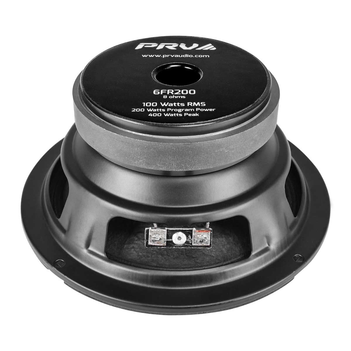 PRV AUDIO 6FR200 6 Inch Full Range Speaker, 8 Ohms, 200 Watts Continuous Program Power, 100 Watts RMS Power, 92.5 dB, Full-Range Driver, Loudspeaker for Pro Audio Systems (Single)