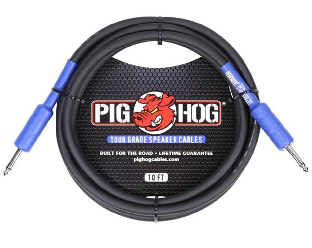 PigHog PHSC10S14 Speaker Cable 10-feet 9.2mm Speakon to 1/4-inch Connectors Heat Shrink Protected 14 Gauge Wire PVC Outer Covering