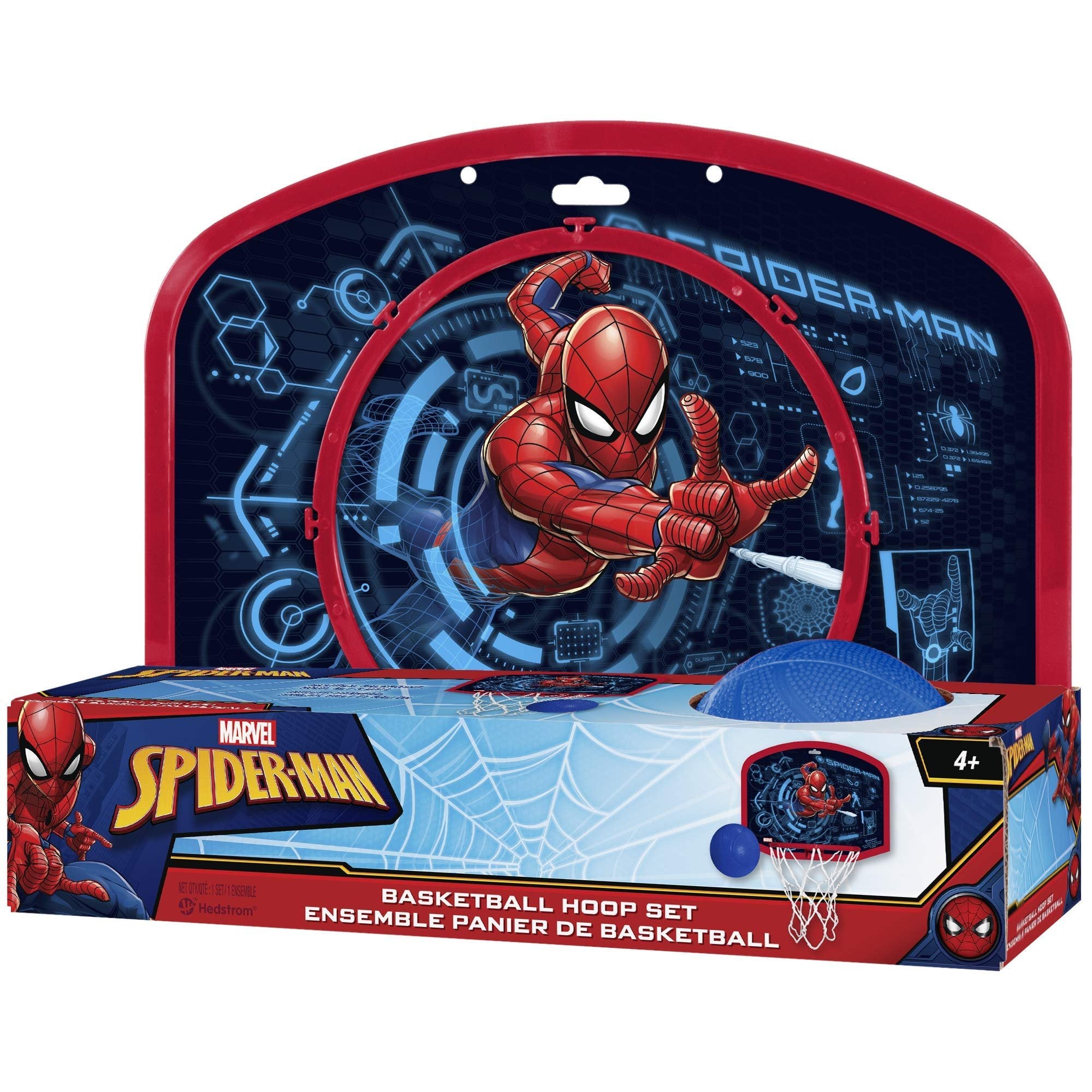 Hedstrom Over The Door Basketball Hoop Set, Marvel Spiderman