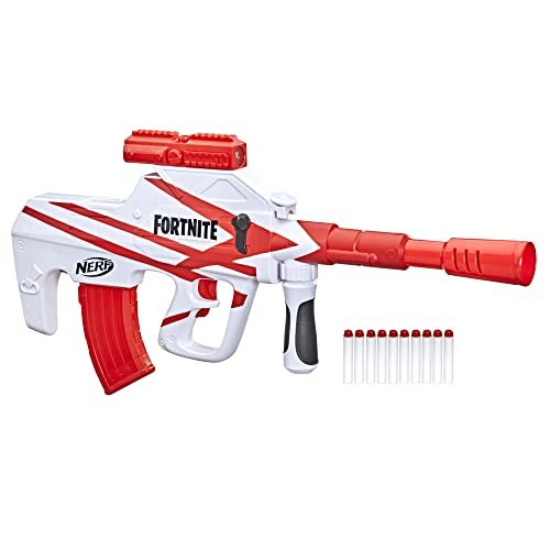 Nerf Fortnite B-AR Motorized Dart Blaster - Fortnite Converge Wrap, Motorized 10-Dart Blasting, 10-Dart Clip, 10 Official Elite Darts