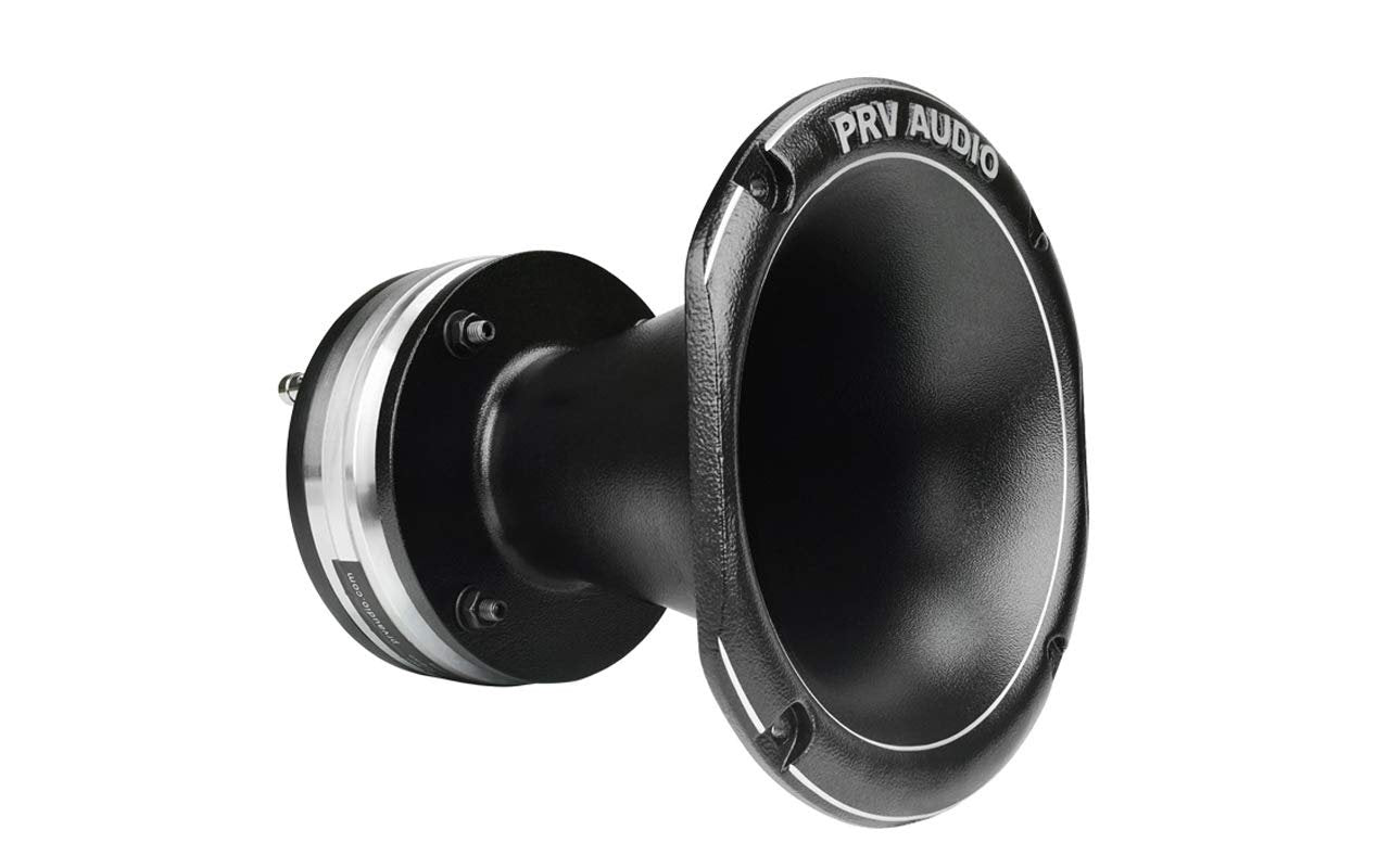 PRV AUDIO Driver Horn WG3220Ph-Nd 220 Watts Program Power, 2 Inch Exit Throat, 8 Ohm, 3 in Voice Coil, 110 Watts RMS, Neodymium Magnet - Pro Audio Phenolic Compression Driver with Aluminum Horn Combo
