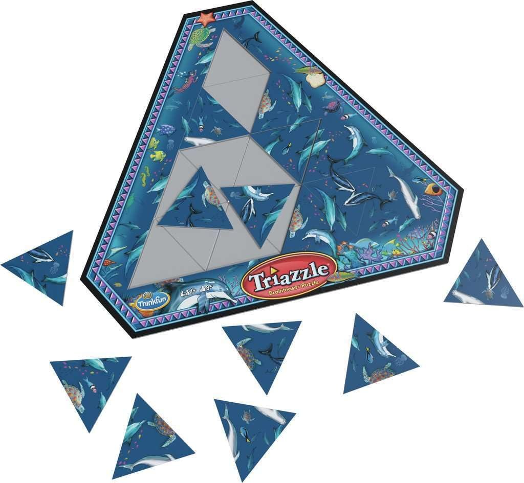 Think Fun Triazzle Picture-Matching Brainteaser (Dolphins) Puzzle for Ages 8 and Up (76491)