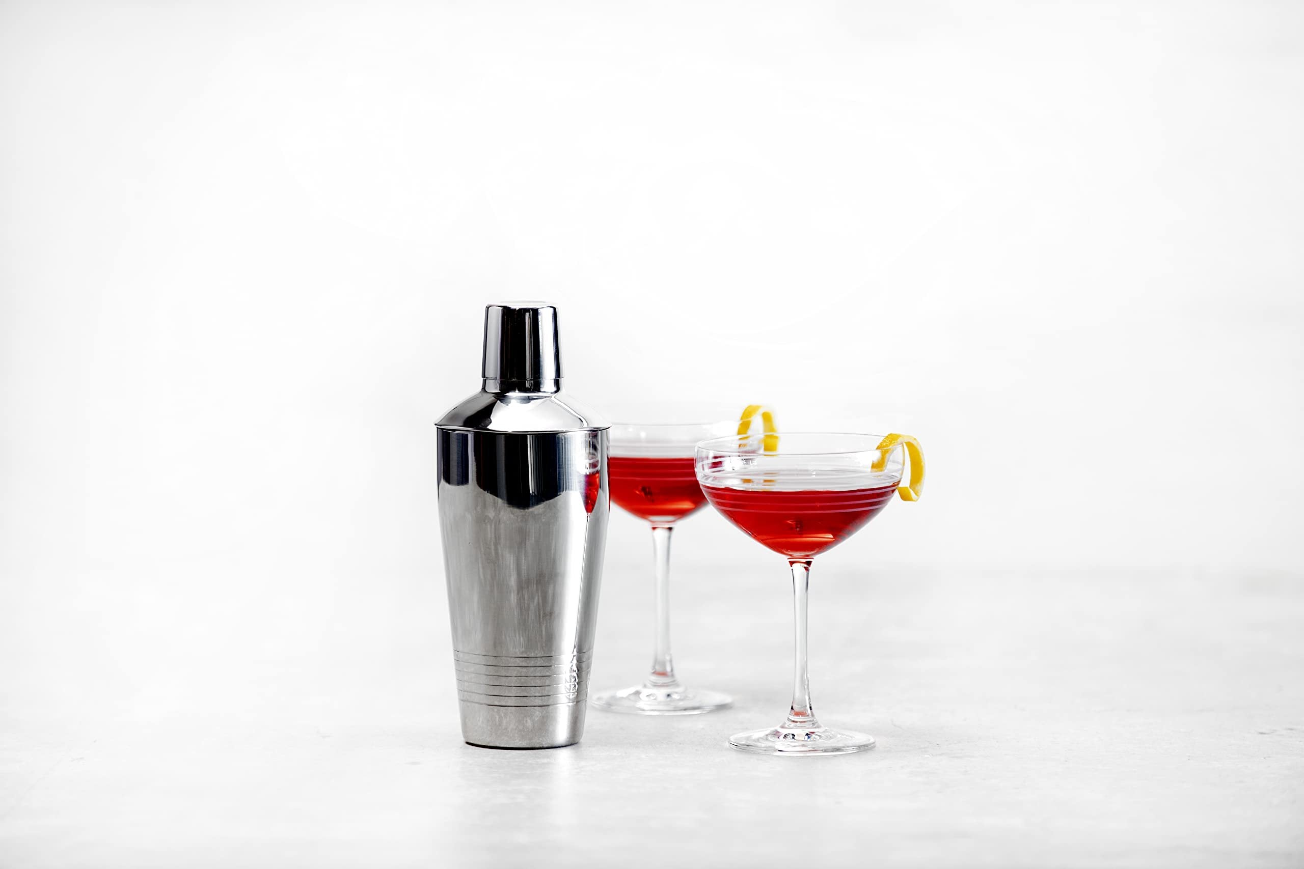 Crafthouse by Fortessa Classic Mixed Cocktail Drink Barware Stainless Steel 3 Piece Shaker, 24 Ounce, CRFCC.3SHKR