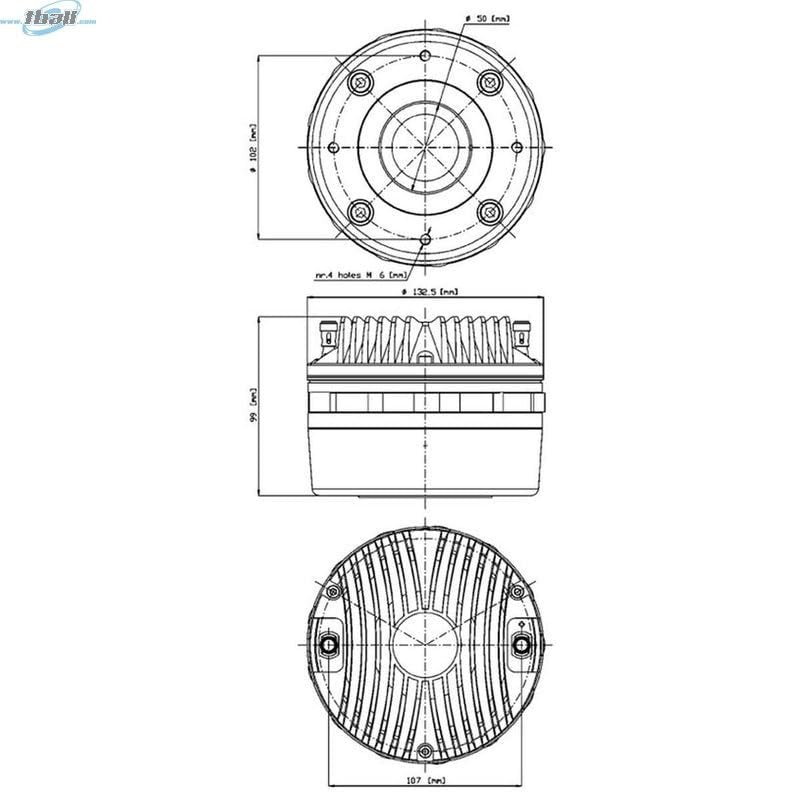 Eighteen Sound ND2060-8 HF Driver 2-Inch NEO Aluminum Edgewound Voice Coil 100 Watt RMS 200 Watt Peak 8-Ohms Pro Audio Components Speakers Drivers for Motorcycle Car Audio Applications