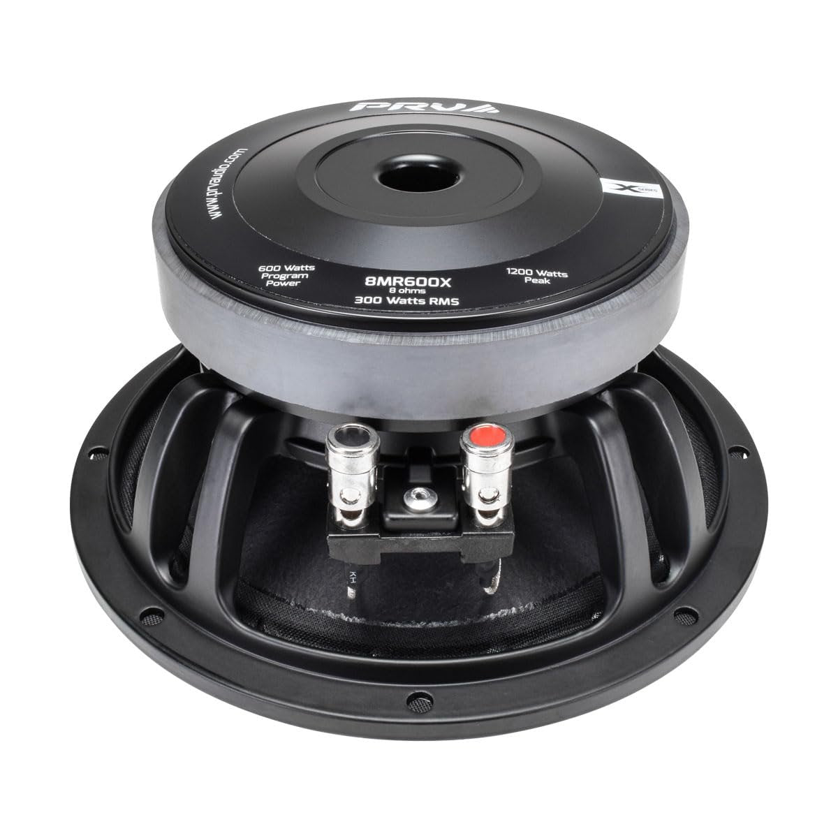 PRV AUDIO 8 Inch Midrange Speaker 8MR600X, 600 Watts Program Power, 8 Ohm, 2 in Dual Layer Voice Coil, 300 Watts RMS Pro Audio Speaker (Single)
