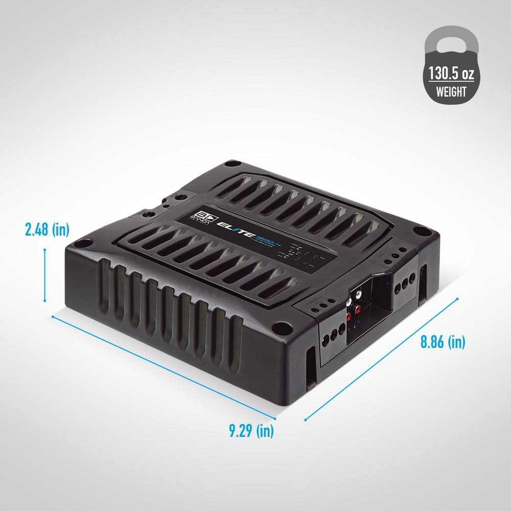 Banda Audioparts Elite 1200.4 2-Ohm Stable 4 Channel Car Amplifier 4 x 300W RMS @ 12.6V Class D Full Range Amp, Compact High Efficiency 4CH Amplifier for Speakers & Subwoofers AND DRIVERS AND TWEETERS