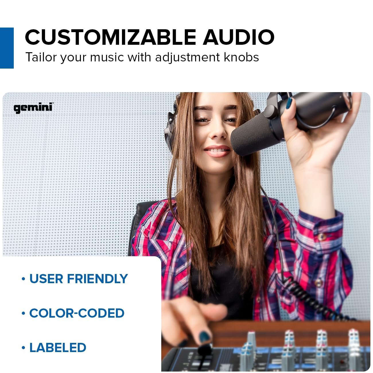 Gemini Sound GEM-12USB | 12-Channel Professional Bluetooth Audio Mixer with On-Board Multi-FX, USB MP3 Playback, and High-Quality Preamps for Dynamic Live Sound Mixing