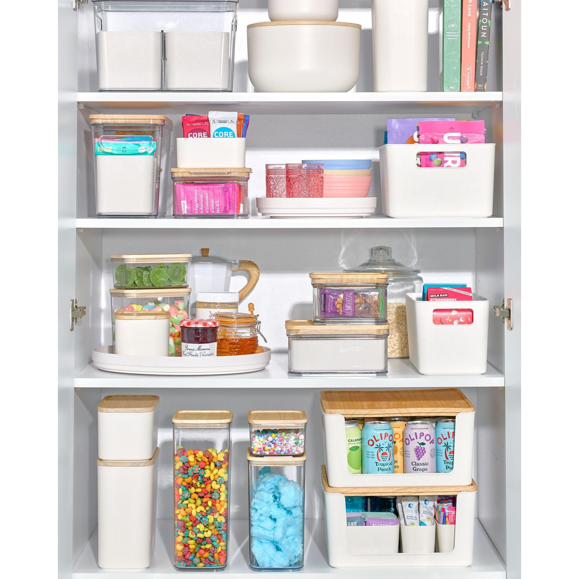 iDesign Recycled Plastic Lazy Susan Turntable Organizer, The Rosanna Pansino Collection – 14.9” L x 14.85” W x 1.6” H, Coconut