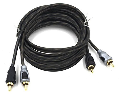 Deejay LED TBHRCA20 20-Foot RCA to RCA Copper Audio Cable Entry Level Oxygen Free Copper (OFC) Conductors Soft Touch Construction Twisted Pair Construction